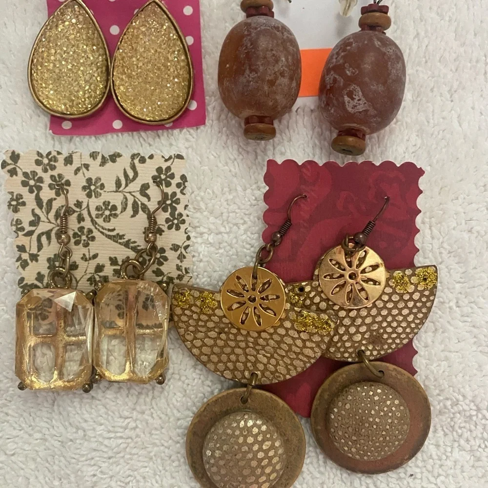 Assorted 8 Pair of Earrings Bold & Chunky Costume Jewelry
